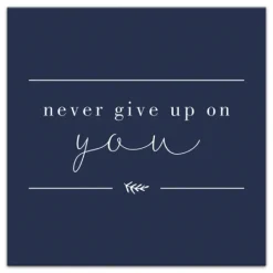 Kirkland's Home Never Give Up On You Canvas Art Print- Wall Quotes & Signs