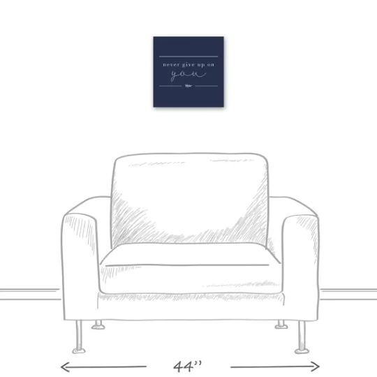 Kirkland's Home Never Give Up On You Canvas Art Print- Wall Quotes & Signs