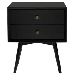 Kirkland's Home Nightshade Mid Century Wooden Nightstand- Nightstands