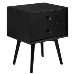 Kirkland's Home Nightshade Mid Century Wooden Nightstand- Nightstands