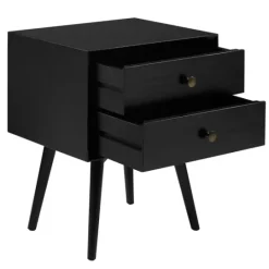 Kirkland's Home Nightshade Mid Century Wooden Nightstand- Nightstands