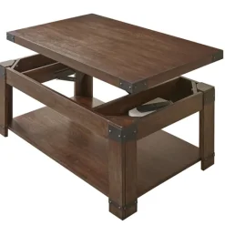 Kirkland's Home Nolan Lift Top Wood And Metal Accents Coffee Table- Coffee Tables
