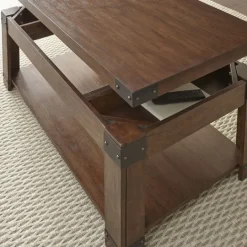 Kirkland's Home Nolan Lift Top Wood And Metal Accents Coffee Table- Coffee Tables
