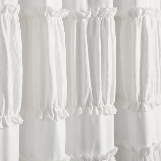 Kirkland's Home Norah Ruffle Curtain Panel Set, 84 In.- Curtains & Drapes