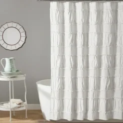 Kirkland's Home Norah Ruffle Shower Curtain- Shower Curtains