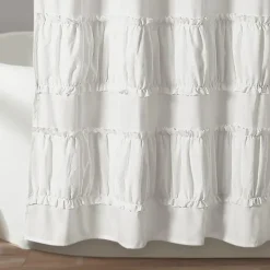 Kirkland's Home Norah Ruffle Shower Curtain- Shower Curtains