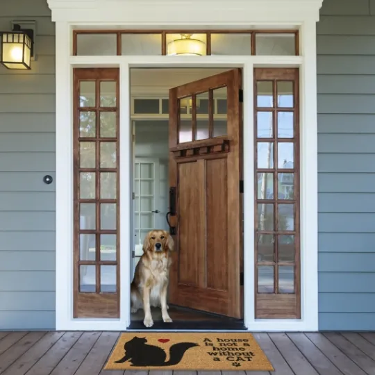 Kirkland's Home Not Home Without A Cat Coir Doormat- Doormats