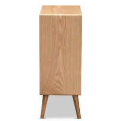 Kirkland's Home Oak And Rattan 4-Drawer Chest- Dressers & Chests