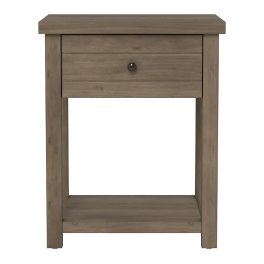 Kirkland's Home Oak Bailie Wooden Side Table- Accent & End Tables