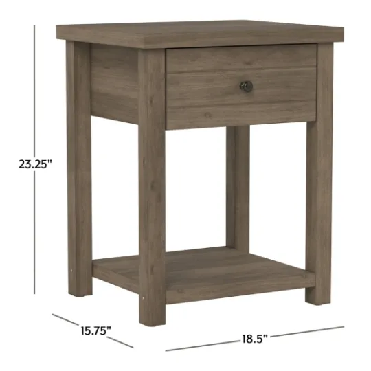 Kirkland's Home Oak Bailie Wooden Side Table- Accent & End Tables