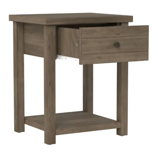 Kirkland's Home Oak Bailie Wooden Side Table- Accent & End Tables