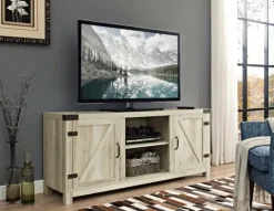 Kirkland's Home Oak Barn Doors Tv Stand- Tv Stands & Media Consoles