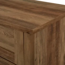 Kirkland's Home Oak Rustic Glass Front Sideboard- Cabinets & Sideboards