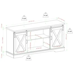 Kirkland's Home Oak Sliding Barn Door Tv Stand- Tv Stands & Media Consoles