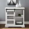 Kirkland's Home Oak Sliding Door Cabinet- Accent & End Tables