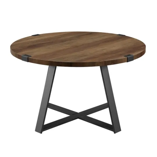 Kirkland's Home Oak Urban Rustic Round Coffee Table- Coffee Tables