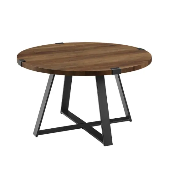 Kirkland's Home Oak Urban Rustic Round Coffee Table- Coffee Tables