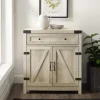 Kirkland's Home Oak Wash Wooden And Metal Barn Door Cabinet- Cabinets & Sideboards