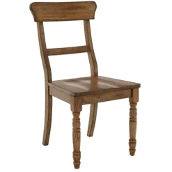Kirkland's Home Oak Wood Ladder Back Dining Chairs, Set Of 2- Dining Chairs