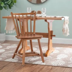 Kirkland's Home Oak Wood Spindle Back Dining Chairs, Set Of 2- Dining Chairs