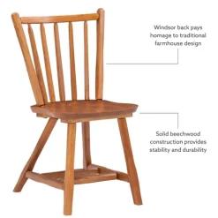 Kirkland's Home Oak Wood Spindle Back Dining Chairs, Set Of 2- Dining Chairs