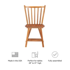 Kirkland's Home Oak Wood Spindle Back Dining Chairs, Set Of 2- Dining Chairs