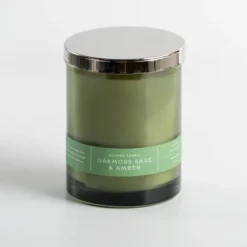 Kirkland's Home Oakmoss Sage & Amber Single Wick Jar Candle- Candles