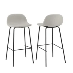 Kirkland's Home Oatmeal Slope Back 2-Pc. Barstool Set- Bar Stools & Counter Height Stools