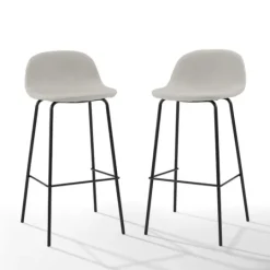 Kirkland's Home Oatmeal Slope Back 2-Pc. Barstool Set- Bar Stools & Counter Height Stools