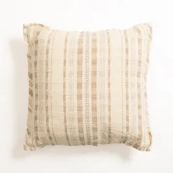 Kirkland's Home Oatmeal Striped Woven Pillow- Pillows
