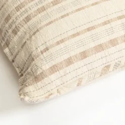 Kirkland's Home Oatmeal Striped Woven Pillow- Pillows