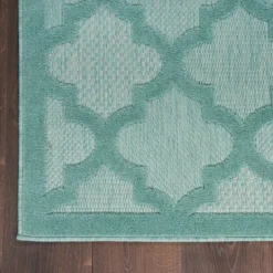 Kirkland's Home Ocean Aqua Trellis Outdoor Area Rug, 4X6- Outdoor Rugs