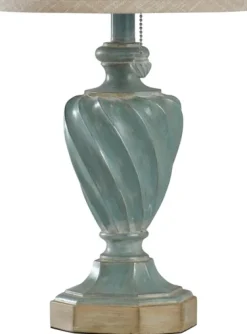 Kirkland's Home Ocean Blue And Gold Table Lamp- Table Lamps