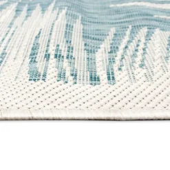 Kirkland's Home Ocean Blue Palm Leaves Outdoor Area Rug, 6X9- Outdoor Rugs