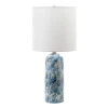 Kirkland's Home Ocean Blues Mottled Pillar Table Lamp- Table Lamps