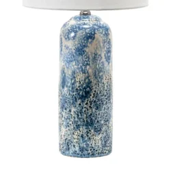 Kirkland's Home Ocean Blues Mottled Pillar Table Lamp- Table Lamps