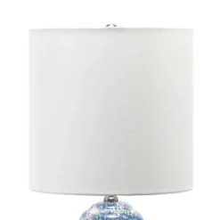 Kirkland's Home Ocean Blues Mottled Pillar Table Lamp- Table Lamps