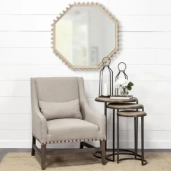 Kirkland's Home Octagon Beaded Edge Framed Wall Mirror- Framed Mirrors