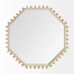 Kirkland's Home Octagon Beaded Edge Framed Wall Mirror- Framed Mirrors