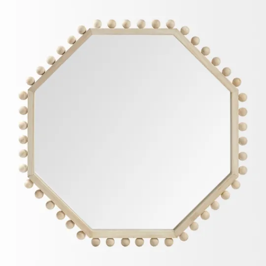 Kirkland's Home Octagon Beaded Edge Framed Wall Mirror- Framed Mirrors