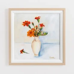 Kirkland's Home October Marigold Framed Art Print- Framed Art