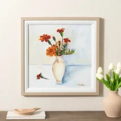 Kirkland's Home October Marigold Framed Art Print- Framed Art