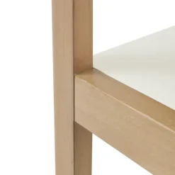Kirkland's Home Off White Wood Shelves With Natural Frame Bookcase- Bookshelves