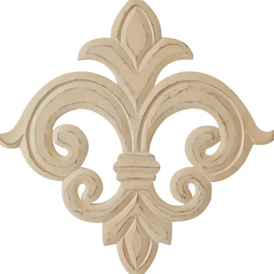 Kirkland's Home Off-White Distressed Fleur De Lis Wall Decoration- Wall Plaques