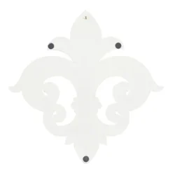 Kirkland's Home Off-White Distressed Fleur De Lis Wall Decoration- Wall Plaques