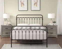 Kirkland's Home Oil Rubbed Bronze Metal Platform Full Bed- Beds & Headboards