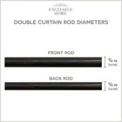 Kirkland's Home Oiled Bronze Fetter Double Curtain Rod, 120 In.- Curtain Rods & Hardware