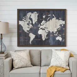 Kirkland's Home Old World Map Framed Art Print- Framed Art