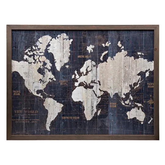 Kirkland's Home Old World Map Framed Art Print- Framed Art