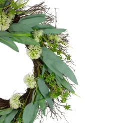 Kirkland's Home Olive Branch And Flower Buds Spiral Wreath- Wreaths